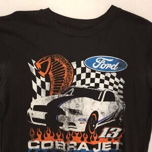 Ford Cobra Long Sleeve Crew Neck Graphic T Shirt Mens Size Medium M Black